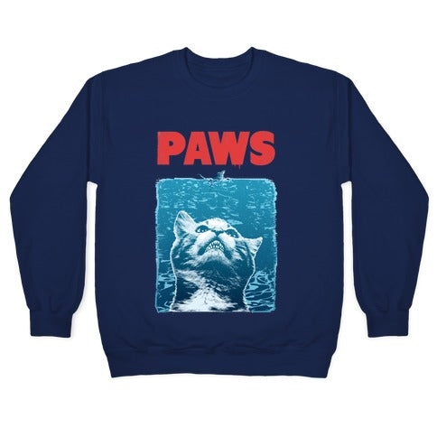PAWS (Jaws Parody) Crewneck Sweatshirt